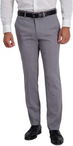 Pantalón de Vestir Casual para Hombre 2026, Corte Slim Fit, Diseño Ligero en Color Jaspeado, Frente Plano, Cintura Media, Patrón Recto, Tela de Lana Peinada Teñida Lisa - Product Image 4