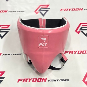 New Adjustable Fly Pink Leather Abdominal Protection Gear Groin Guard Sparring Training MMA Muay Thai Kickboxing <b>Comfortable</b> Cup - Product Image 1