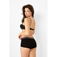 Culottes Femme en Coton Biologique Doux, Taille Moyenne, Style Boyshort, Sexy et Romantiques, Unies, Tricotées, Sans Coutures, Écologiques, Vente en Gros