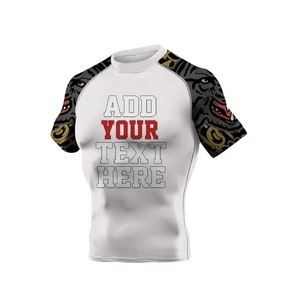 Camiseta Deportiva de Compresión de Manga Corta para Hombre, Protección UV de Secado Rápido para Entrenamiento en Gimnasio, Running y MMA - Product Image 1