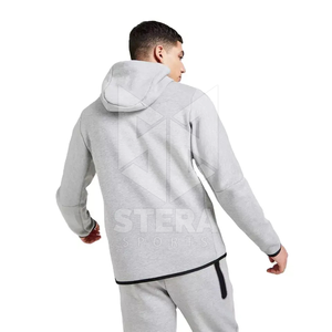 Alta calidad personalizado al por mayor más tamaño Tech ropa deportiva hombres Jogging conjunto con cremallera más cálido chándal para hombres - Product Image 5