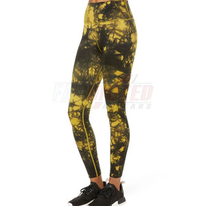 Mallas de Yoga de cintura alta para mujer, cierre de cintura elástica, Control de barriga, ajuste de compresión, patrón sólido, pantalones de entrenamiento de cintura media - Product Image 5