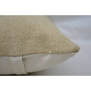 Almohada Kantha de lana beige de 12x24 pulgadas Almohada decorativa tejida bordada vintage - Product Image 4