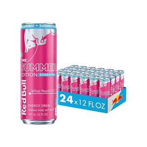 Red Bull Edición Verano Sabor Melocotón Blanco, 24 Latas de 250ml con Vitamina B6 de 2mg por 100ml para Apoyo a la Función Inmunológica, Venta al Por Mayor - Product Image 5