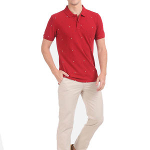 Camiseta de polo de golf con patrón sólido de estilo informal para hombre con manga corta de secado rápido, camiseta de Jersey personalizada al por mayor - Product Image 1