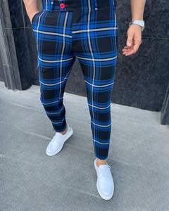 70% lana 30% poliéster Slim Fit Chino pantalones para hombre con diseño informal de negocios - Product Image 2