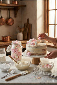 Guimauves 1kg, mélange blanc et rose, bonbons moelleux et tendres pour garniture de pâtisserie et biscuits, haute qualité - Product Image 3