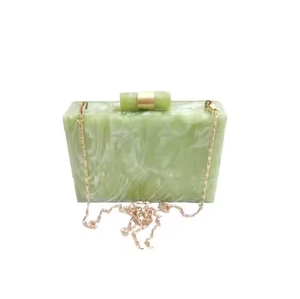 Bolso de mano de resina con estilo de color amarillo brillante para bodas y fiestas disponible a un precio asequible por Crescent Crafts - Product Image 5