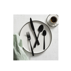 Mirrored Steel Black Silverware Knife Fork Spoon <b>Set</b> Eating Utensils <b>Set</b> <b>Square</b> Cutlery <b>Set</b> hot selling - Product Image 5
