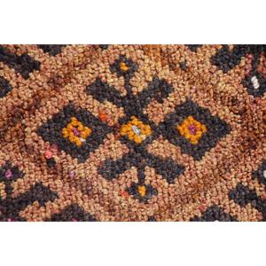 Tapis de 2,7 x 13,4 pieds, tapis turc vintage, tapis abstrait brun Herki - Product Image 5