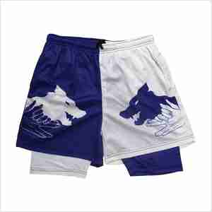 พอดีกับอุตสาหกรรมด้านหน้าผลิตที่มีคุณภาพสูงการออกแบบใหม่สองชั้นการบีบอัดแบบสบายๆกางเกงขาสั้นดิจิตอลมีขนาดสั้น - Product Image 1