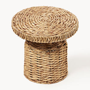 Ensemble de tables d'appoint en jacinthe d'eau naturelle au design tendance, tables d'appoint écologiques en fibre - Product Image 3