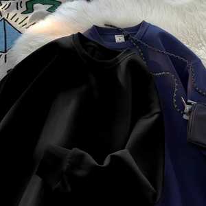 Fabricants de vêtements pour hommes, sweat-shirts personnalisés, nouveau sweat-shirt uni d'hiver, simple, tendance, ample, col rond, manches longues - Product Image 2