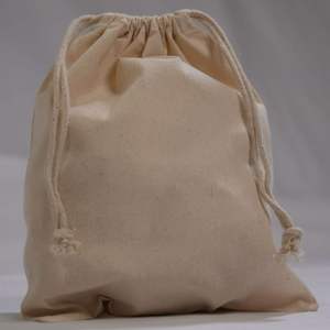 Bolso de Lujo Ecológico 100% Algodón Lino Zapato Bolsa Cremallera Cordón Cierre Resistente al Agua Reutilizable Venta al por mayor Zapato de Muselina - Product Image 5