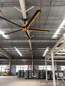 พัดลมเพดานปริมาณอากาศสูง hvls พร้อมมอเตอร์เกียร์ทนทานเสียงรบกวนต่ำเป็นมิตรกับสิ่งแวดล้อมและการระบายความร้อนที่คุ้มค่าสำหรับโกดัง - Product Image 2