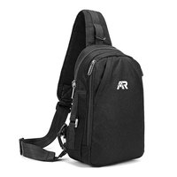 Sac bandoulière fonctionnel et tendance avec fermeture éclair, 2026 compartiments, poche avant facile d'accès, grande capacité, confortable, en nylon et polyester