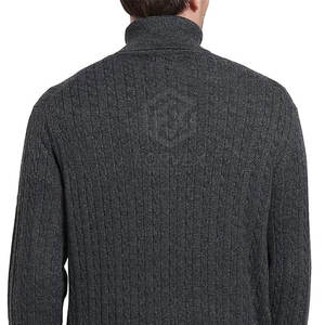 Pull en maille léger et respirant avec une sensation de chaleur, style vintage, logo avant pour homme, look propre pour l'hiver - Product Image 6