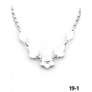 Collier artisanal du Sud-Ouest Émeraude Verte avec turquoise eau blanche et motif floral en argent sterling – Cadeau - Product Image 4