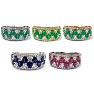 KOK Bijoux Fins – Qualité Supérieure, Design Personnalisé, Or Blanc Massif 18 carats, Diamant Véritable, Pierre Précieuse Taille Émeraude, Bague de Mariage Classique Large et Élégante - Product Image 4