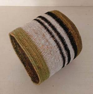 Cesta de cuerda de algodón tejido grande para almacenamiento decorativo mango de lavandería con ropa juguetes macetas maceta en jardinería en algas marinas - Product Image 6