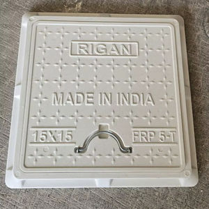 ฝาปิดท่อระบายน้ำ FRP สีเทา ขนาด 21x21 สำหรับความปลอดภัยบนท้องถนน ทนต่อการกัดกร่อนด้วยสารเคมี ฝาปิดช่องตรวจสอบ ฝาปิดถัง ฝาปิดทางเดิน - Product Image 1