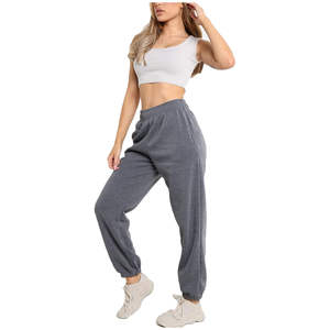 2025 femmes Yoga décontracté Gym Joggers devant plat 100% coton respirant Jogging bas - Product Image 4