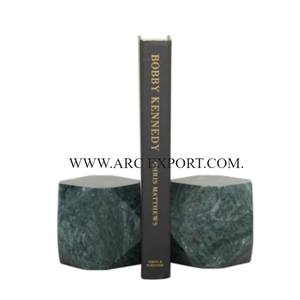 Design élégant en marbre vert Organisateurs de bureau Accents décoratifs de table de bureau Serre-livres de table au prix de gros - Product Image 1