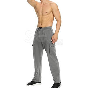 กางเกงวอร์มคาร์โก้ผ้าคอตตอนสำหรับ100% กางเกงวอร์มแห้งเร็วสั่งผลิตได้ตามต้องการ - Product Image 1