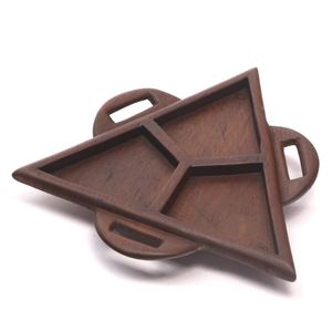 ถาดเสิร์ฟผลไม้และของขบเคี้ยวทำจากไม้แห้งทรงสามเหลี่ยมตามสั่ง - Product Image 6