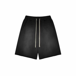 Pantalones cortos de felpa francesa de algodón pesado para hombre, ropa de calle con bordado desgastado, pantalones cortos de cintura doble lavados con ácido - Product Image 6