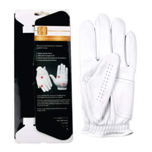 Gant de golf en cuir Cabretta véritable, blanc, doux, respirant, sans emballage - Product Image 6