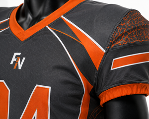 Maillot de football américain personnalisé pour homme, 100 % polyester, imprimé par transfert thermique, anti-bactérien, pour l'été, vente en gros à prix réduit - Product Image 4