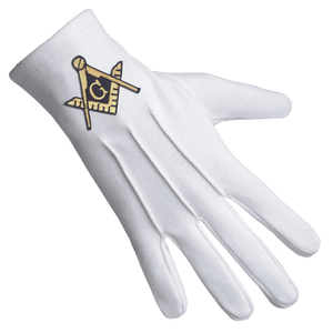 Maçonnique Regalia Blue Lodge Junior Diacre Tablier Chaîne Collier Gants Jewel One Set Maçonnique Regalia Blue Lodge Gants - Product Image 2