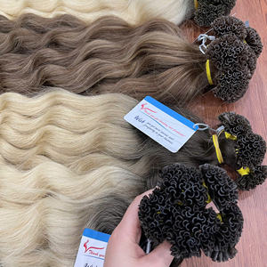 Extensiones de cabello con punta en U de queratina de materia prima virgen vietnamita Cinta preunida de estilo ondulado natural Paquetes de cabello al mejor precio - Product Image 2