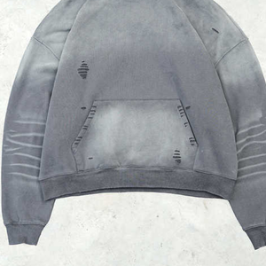 Sudadera con capucha de gran tamaño para hombre, Vintage, de algodón, informal, 100% algodón, con capucha para hombre, sudaderas básicas holgadas a la moda, Jersey Retro, ropa de calle - Product Image 6