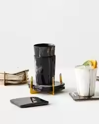 Posavasos de cuerno elegante cuadrado Natural café mesa de té posavasos de piedra estera elegante de alta calidad para uso doméstico por Artesanías de media luna - Product Image 4