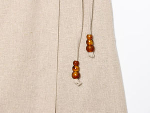 NOVEDAD DE VERANO 2025, pantalones cortos informales de cintura alta con correa con cuentas y temperamento a la moda para mujer - Product Image 3