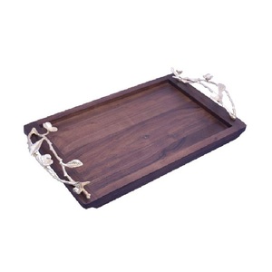 Bandeja de Madera de Mango con Asas para Servir Alimentos, Café y Frutas para Restaurante y Cafetería, Elegante Bandeja de Madera - Product Image 4