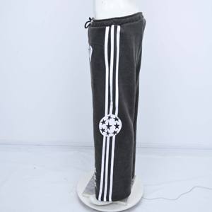 High Waist Wholesale Lightweight Breathable Oversized <b>Men</b> Flared <b>Joggers</b> Sweat High Plain Dyed 100% Cotton Vintage Customized - Product Image 6