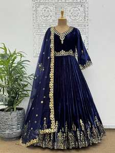 Vestido Musulmán Salwar Kameez de 2 Piezas Bordado para Mujer, Talla Grande, para Eid, Verano, Diwali, Bodas y Fiestas, 2025 - Product Image 2
