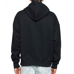 OEM Servicio al por mayor Mejor diseño Rhinestone sudaderas ligero Color sólido algodón mezclado Hombres Rhinestone sudaderas con capucha - Product Image 3