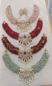 Elegant Luxury Classic Wedding <b>Pearl</b> <b>Set</b> Gold Plated Kundan Bridal Ensembler for Wedding and Fashion Jewelry Perfect Gift - Product Image 2