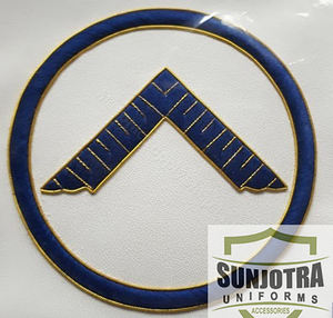 Tabliers de déshabillage de grand maître adjoint de district en cuir d'agneau de qualité avec tablier maçonnique de broderie de maître brodé carré - Product Image 5