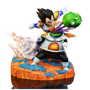 Figura de Resina de 21 cm de Vegeta Vs Guldo de Dragon Ball Z, Nuevo Accesorio de Anime de Estilo Militar para Coleccionar y Decorar - Product Image 1