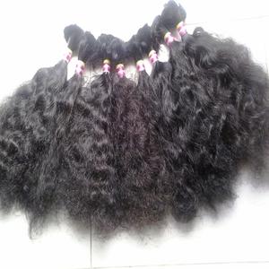 Bundles bouclés de cheveux humains indiens vierges bruts non transformés de qualité supérieure 100% | Extensions de cheveux de trame de machine noire naturelle approvisionnement en vrac - Product Image 4