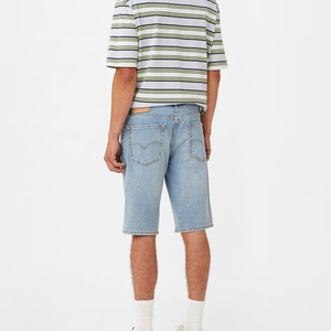 Shorts en jean délavé foncé vintage pour homme, coupe ample, style streetwear, séchage rapide, personnalisable - Product Image 2