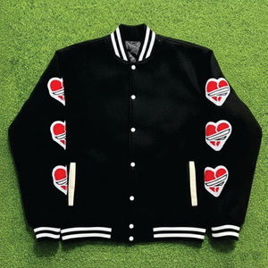 Chaqueta Universitaria Unisex de Última Moda, Ajustada, 100% Algodón, Transpirable, con Forro para Invierno, Bordado Frontal, Colores Personalizables - Product Image 1