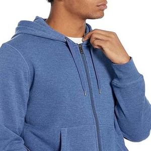 Sudaderas con capucha personalizadas de invierno, de algodón y forro polar, transpirables, con estampado digital, bordadas, con cremallera, manga larga, ropa urbana para hombre - Product Image 4
