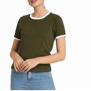 Venta al por mayor diseños personalizados señoras gasa camisa mujer moda alta calidad superior manga corta elegante oficina de negocios camiseta - Product Image 2