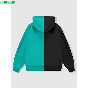 Hoodie court unisexe à fermeture éclair, design personnalisé, manches longues, respirant, en polaire/tissu éponge français, polyester/coton, coupe classique - Product Image 5